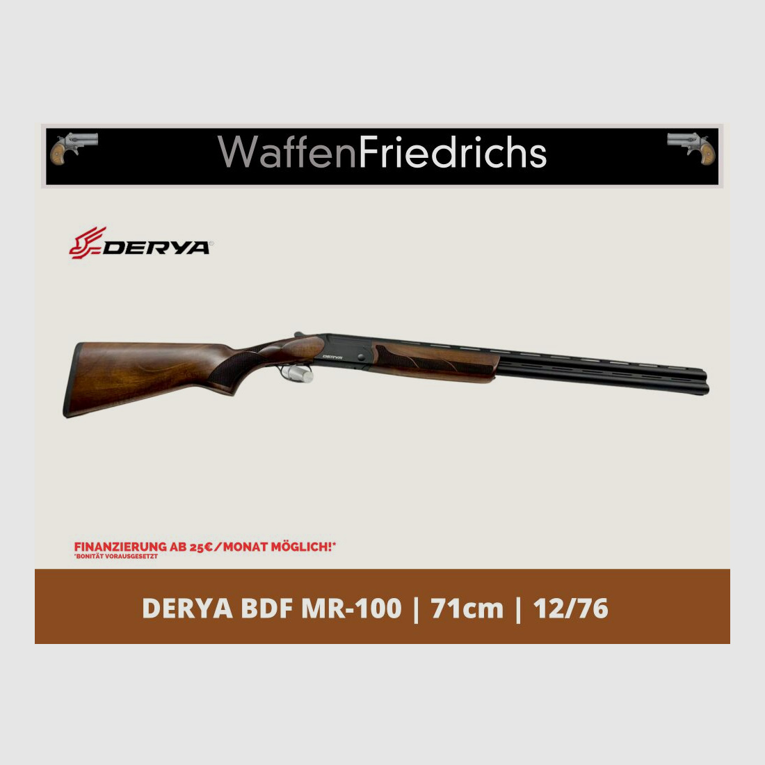 DERYA Bockdoppelflinte Meriva MR-100 71cm - Waffen Friedrichs