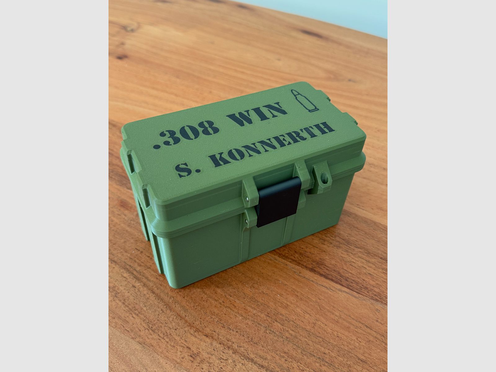 Munitionsbox .308 Win / 6,5mm Creedmoor Ammo Box Patronen Wiederladen 50 Schuss personalisierbar abschließbar optional magnetisch & mit RFID Chip für Daten