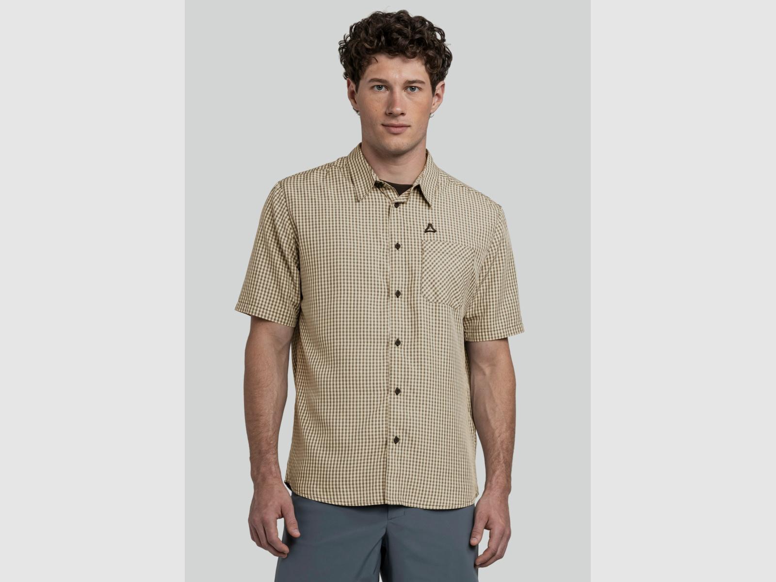 SCHÖFFEL CIRC Shirt Style Dalfoss MEN Beige-Black