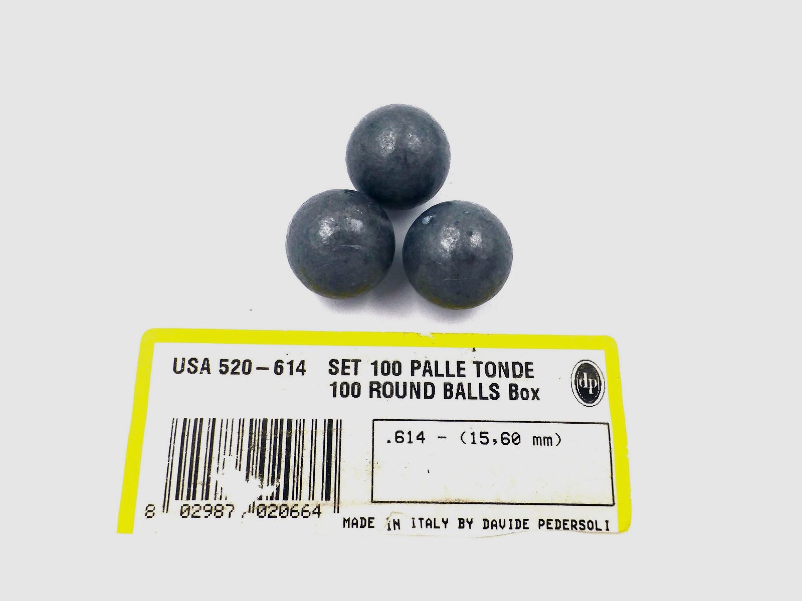 PEDERSOLI Rundbleigeschosse .614 / 15.60mm