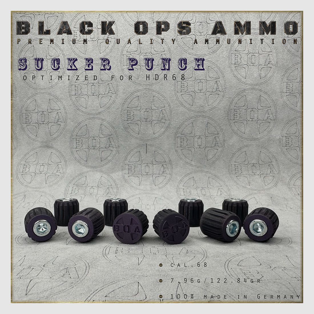 10x + 2 Sucker Punch BLACK OPS AMMO HDR 68 TR cal.68 Munition T4E Umarex HDR68 TR68