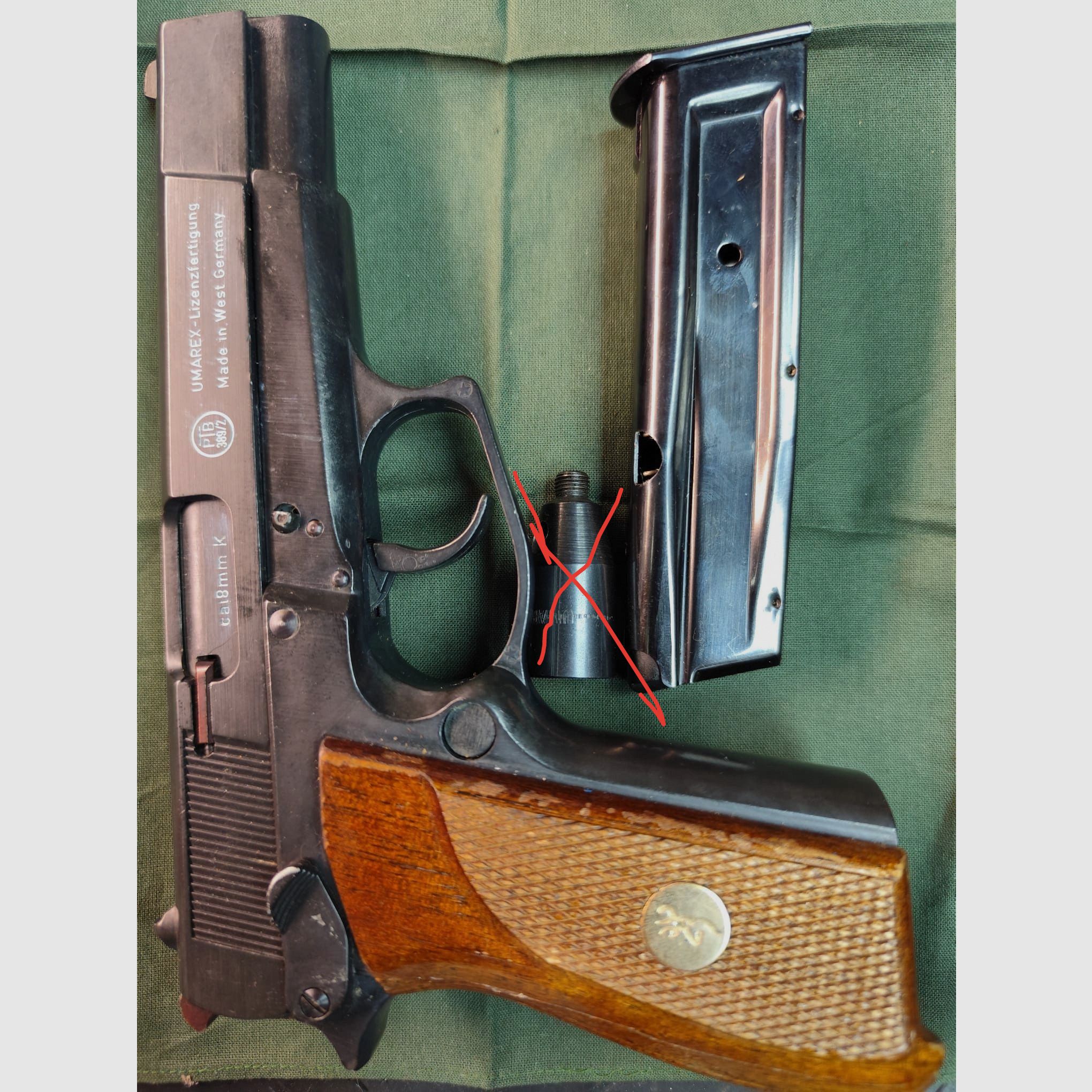 Browning GPDA 8    8mm P.A.K. PTB 389/2