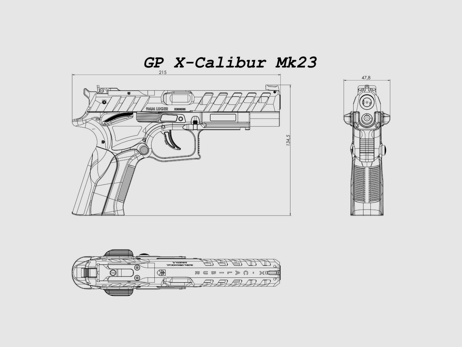 Grand Power X-Calibur MK23 - FDE