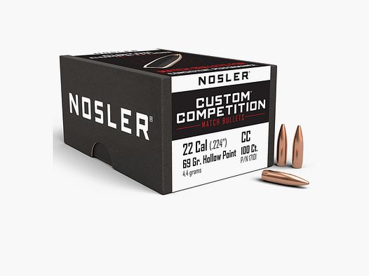 NOSLER CUSTOM COMPETITION .22/.224 HPBT 69grs 100Stk