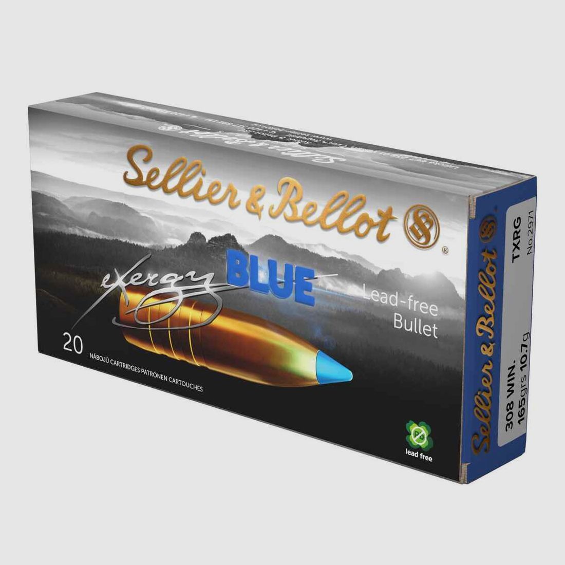 Sellier & Bellot .308 Win tipped eXergy blue, 165grs, caliber