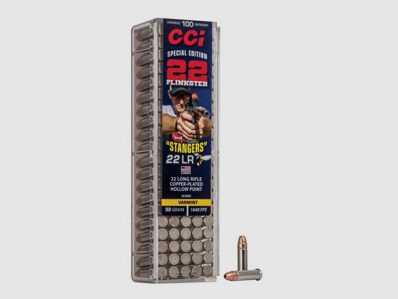 100 Patronen CCI Kal. 22 LR Hyper Velocity STANGERS 32 gr, Bild 1 von 2