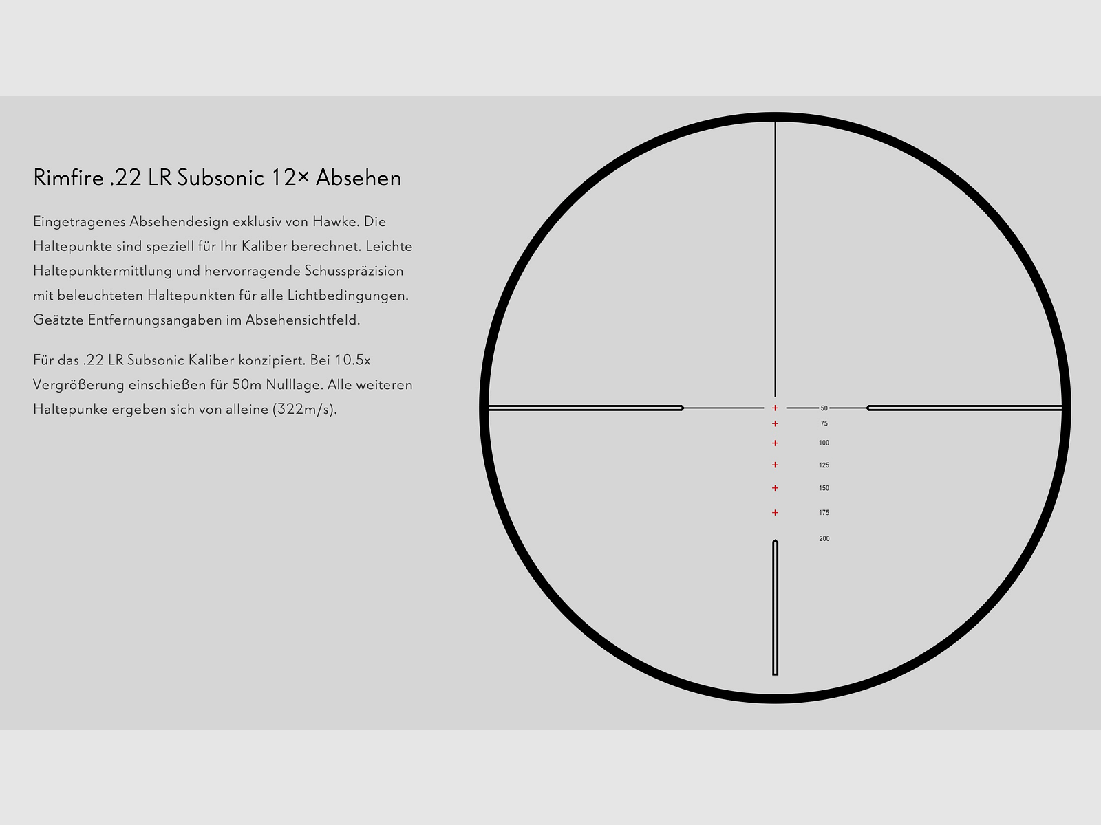 HAWKE 14251 Zielfernrohr VANTAGE 4-12x50 RIMFIRE 22 SUBSONIC Leuchtabsehen