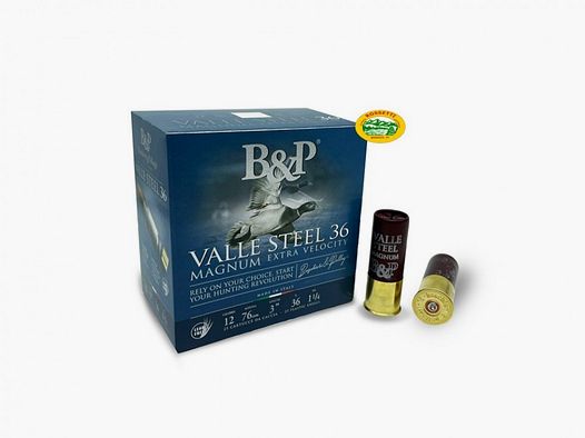 BASCHIERI & P. VALLE STEEL 36 Magnum Kal.12 gr.36 pb.5 bleifrei