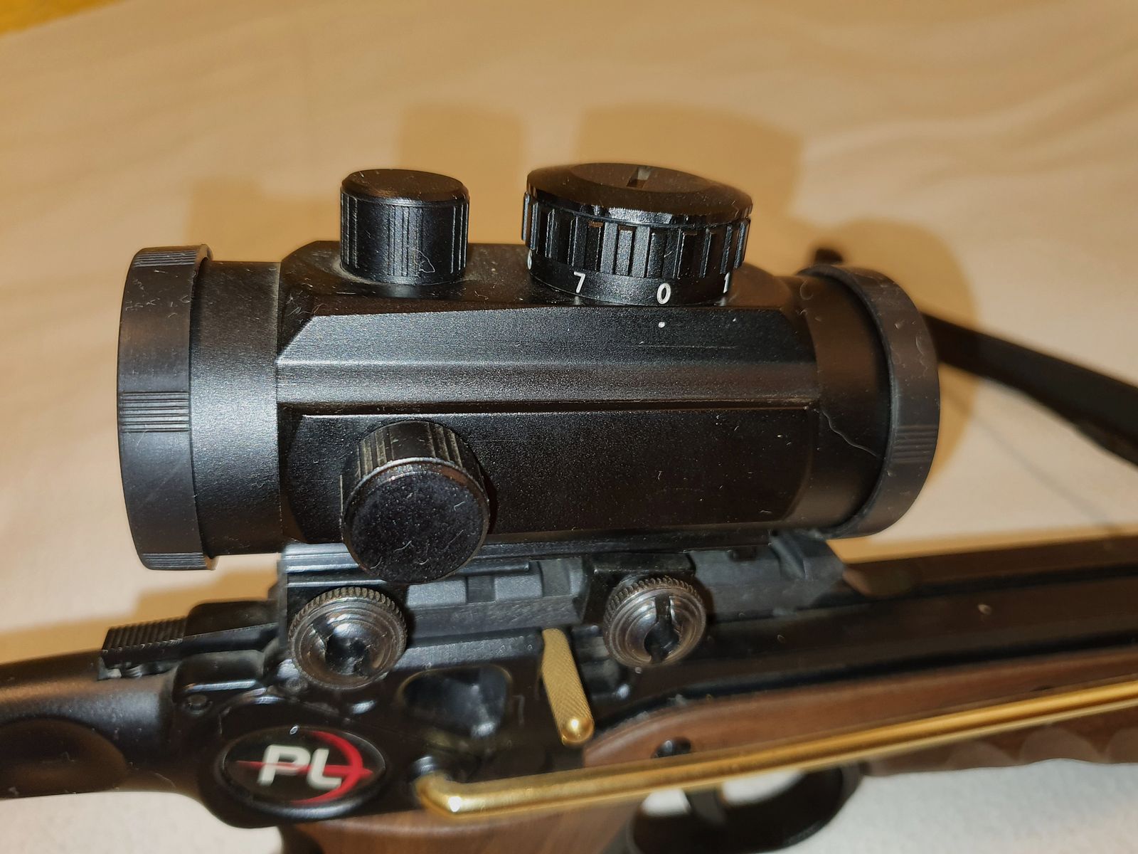 MX-80 Cobra Strike Recurve-Pistolenarmbrust 80LBS Aluminium Lauf und Holzoptik Knickspann-Armbrust, 175fps