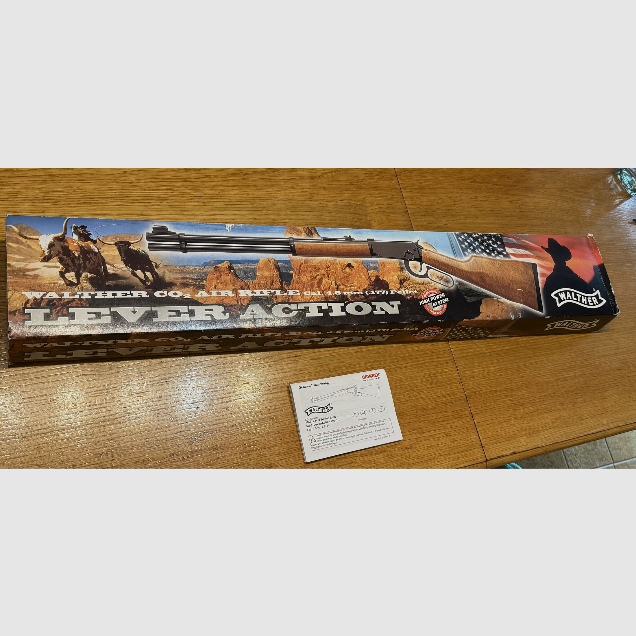 Walther Mod. Lever-Action long CO2 rifle Cal. 4.5mm