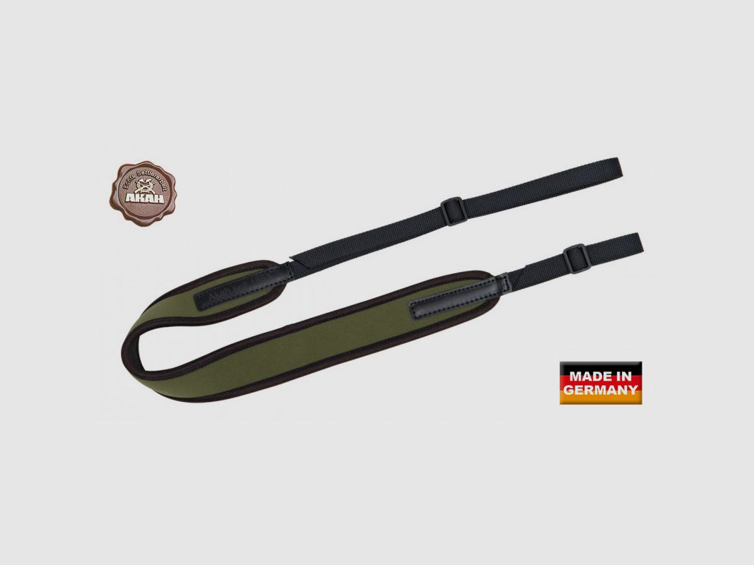 AKAH GEWEHRRIEMEN NEOPREEN GROEN SUPER ELASTISCH 55 MM