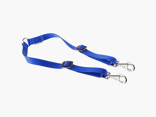 Terminal doble para correa de perros AZUL
