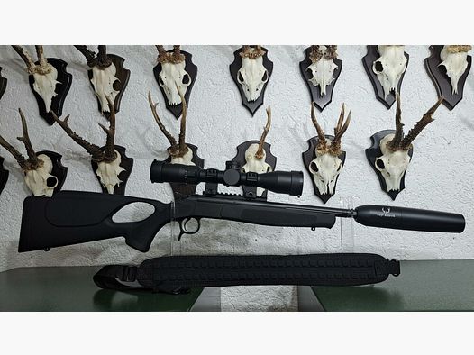 BERGARA Bergara TD 13 Lochschaft Schwarz + Zielfernrohr + Schalldämpfer