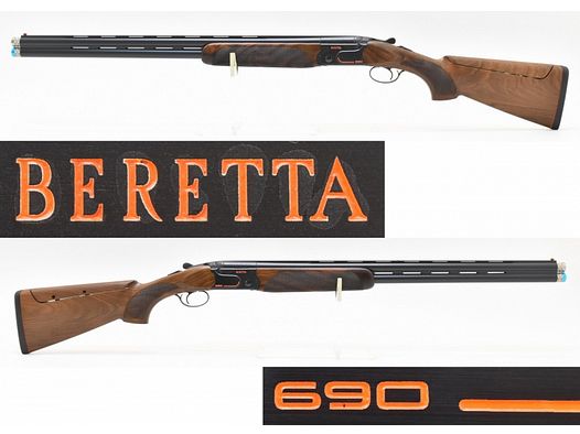 Top ! BERETTA 690 COMPETITION BLACK AS Bockflinte / BDF im Kal. 12/76 Mag. mit 28" & 30" Läufen