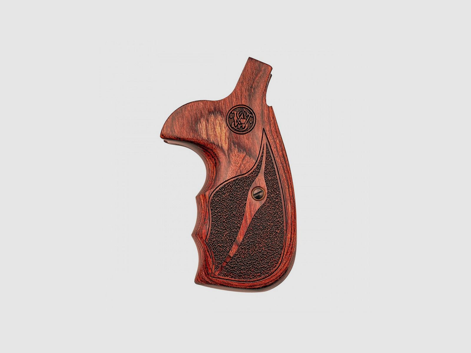 S&W N ROUND NU SUPER ROSEWOOD STIPPLE MIT LASERLOGO