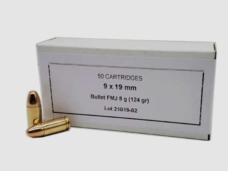 PPU Munition 9x19 Rangemaster (PPRM9B), VPE: 50, FMJ 124gr 9mm Luger 1000 S sofort verfügbar +50€ ADR Versand