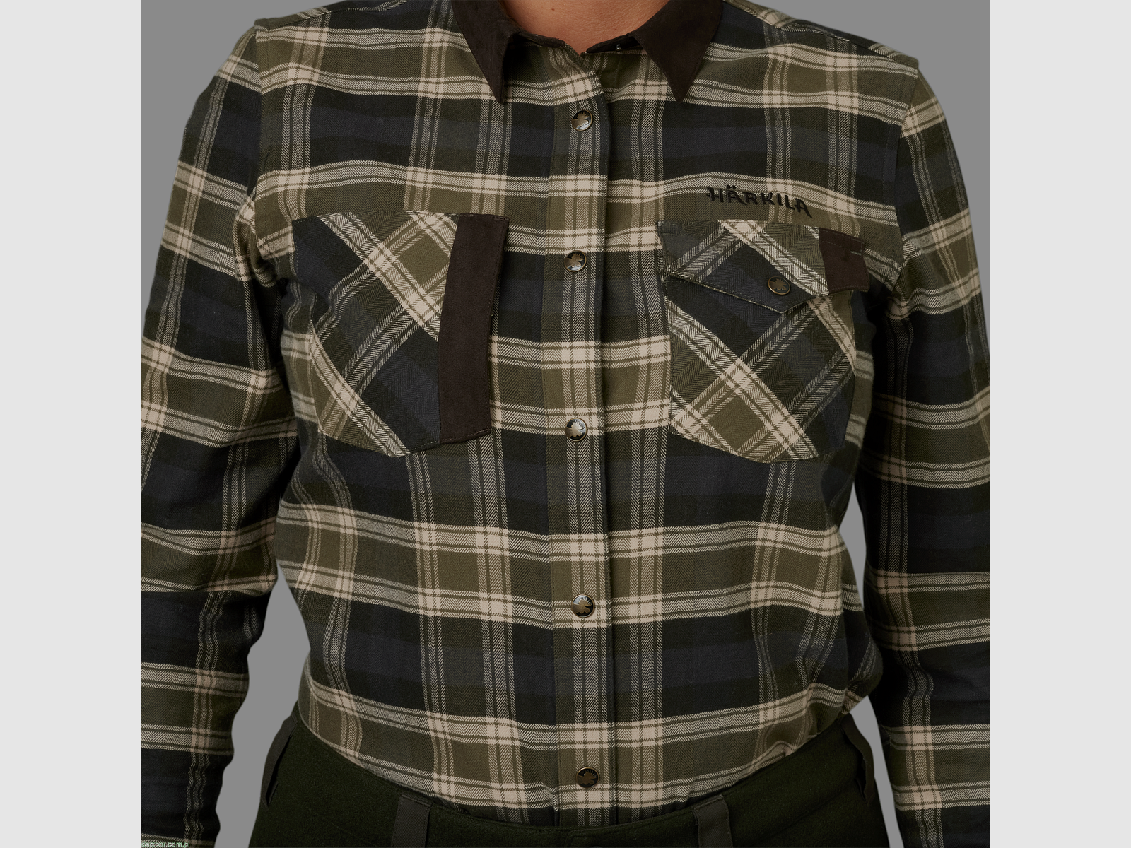 Härkila AIVAK Camisa de mujer L/S Olive, imagen 3 de 4
