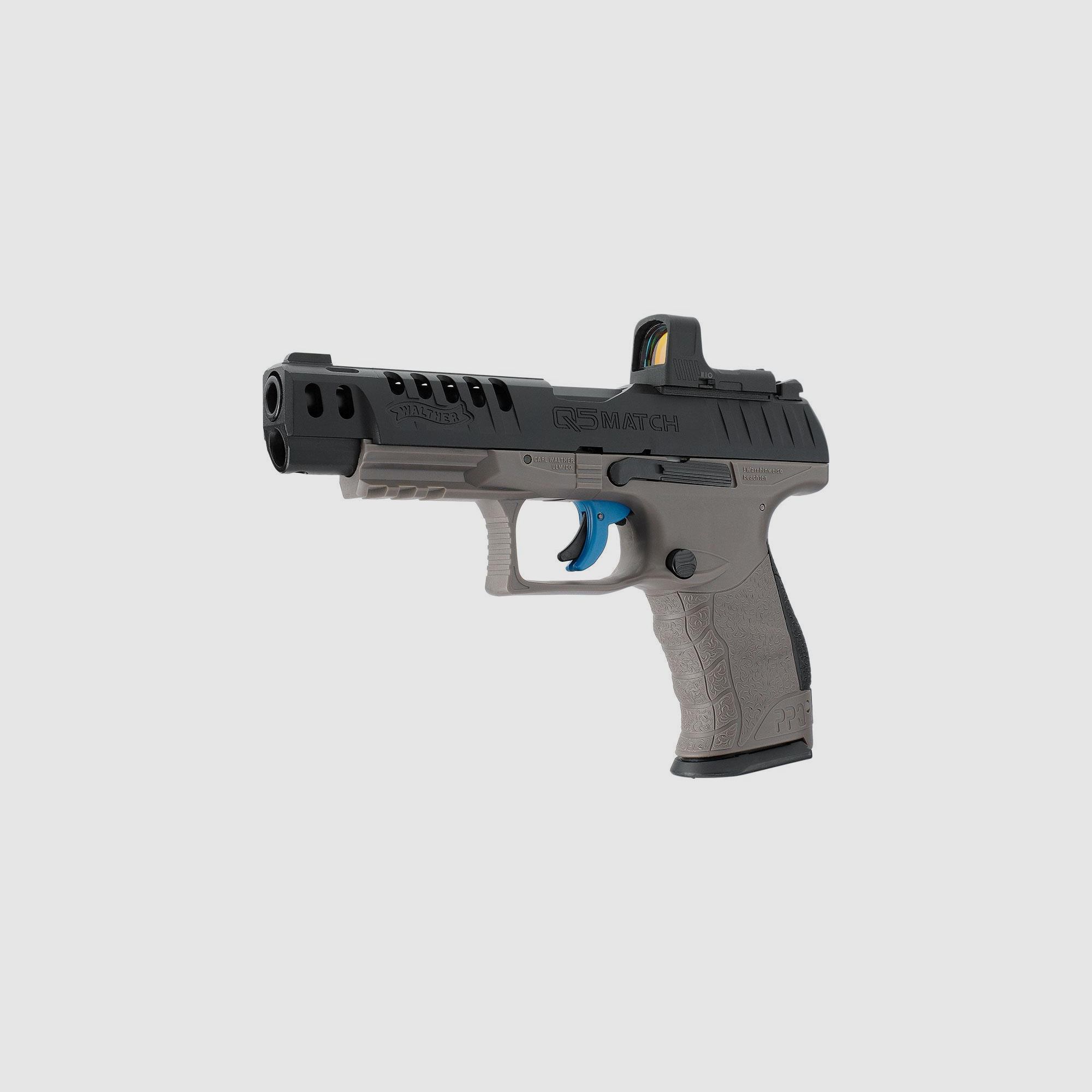 Walther Q5 Match 5" CO2 Pistol 4.5 mm Diabolo - 21 Shots + Red Dot