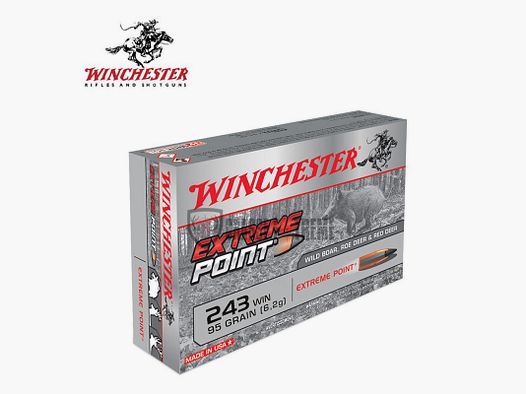 20 cartucce WINCHESTER cal 243 Win 95gr Extreme Point