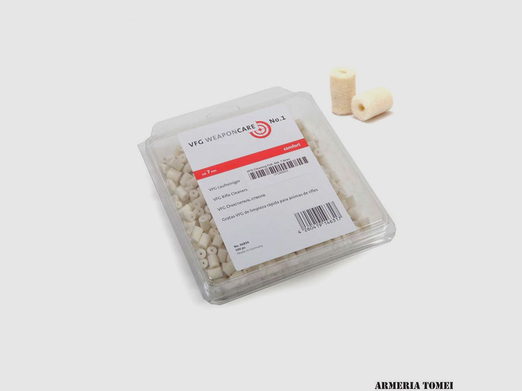 VFG WEAPONCARE – Filzstücke Kal. 7 mm Packung 500 St.