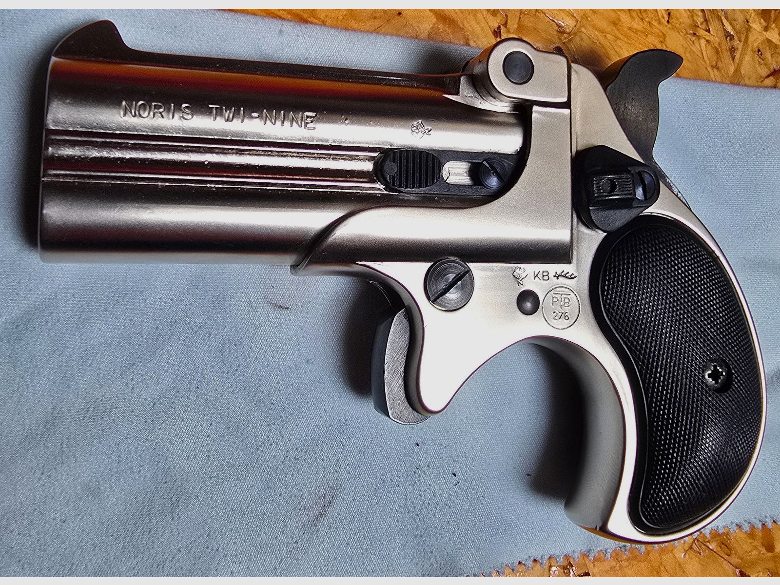 Derringer Noris Twi-Nine, ptb 276, vernickelt, 9mm r. knall