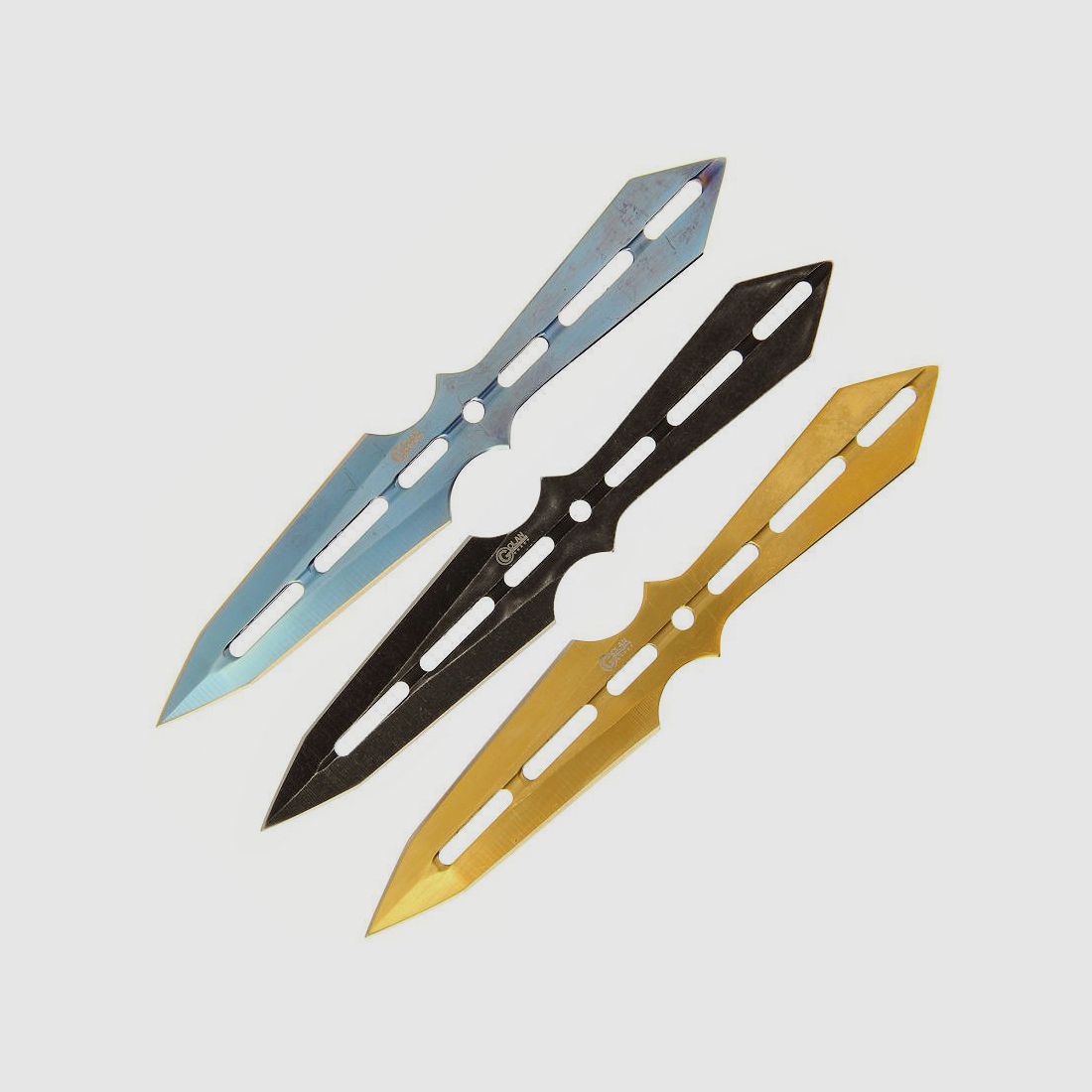 Throwing knife set 3 colored including bag