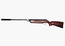 WEIHRAUCH Druckluftwaffe Gewehr HW35 m.Schalldämpfer Kal. 4,5 mm ohne Visier
