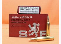 Sellier & Bellot Patronen .223Rem S&B/ Sellier & Bellot 52grs HPBT Match (2886) VE 20 Patronen/ 3,36g Holle Punt Bootstaart Match