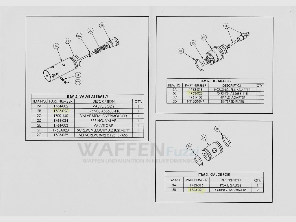 Seal set for Benjamin Marauder sliding box and caliber port