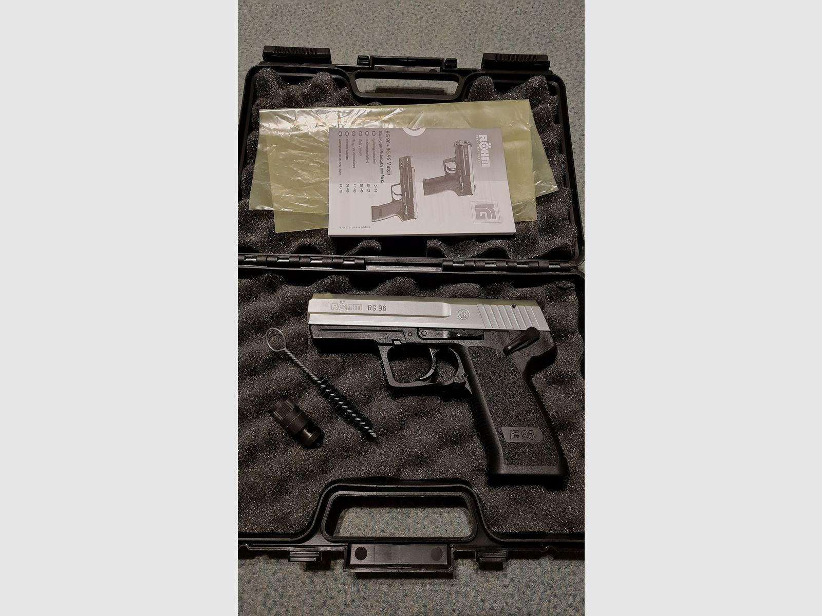 Röhm RG 96 Schreckschuss Pistole vernickelt