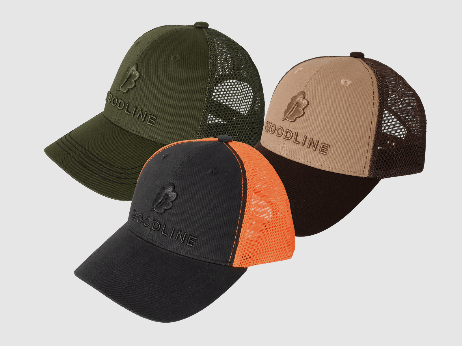 Woodline Trucker Caps 3er-Pack