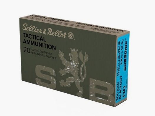 .300 AAC BLK Sellier & Bellot SUBSONIC FMJ 13.0g / 200grs.