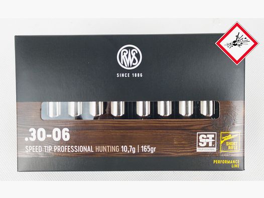 RWS SPEED TIP PRO Jagdpatrone Kal. .30-06 165grs Short Rifle