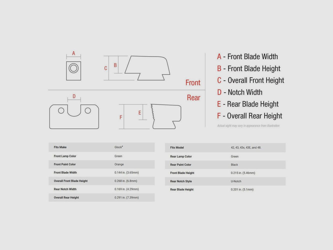 Trijicon Visierset HD Orange G42/43/48