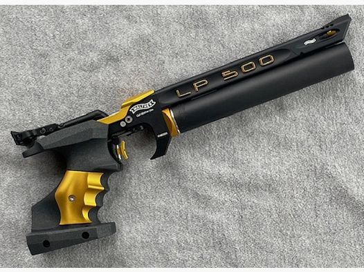 WALTHER LP500-E "DESIGN GOLD" - "MEISTERMANUFAKTUR" - "ELEKTRONISCHER ABZUG"
