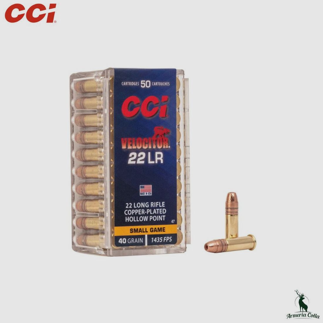 Cci Munizioni Velocitor HP cal. .22Lr 40gr