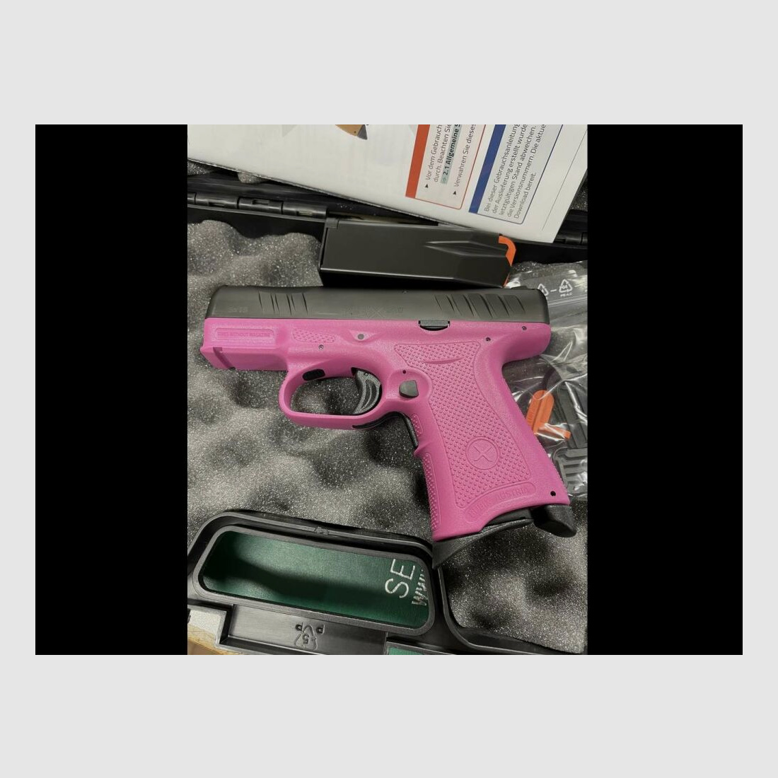 BubiX halfautomatisch pistool 9x19mm - Roze