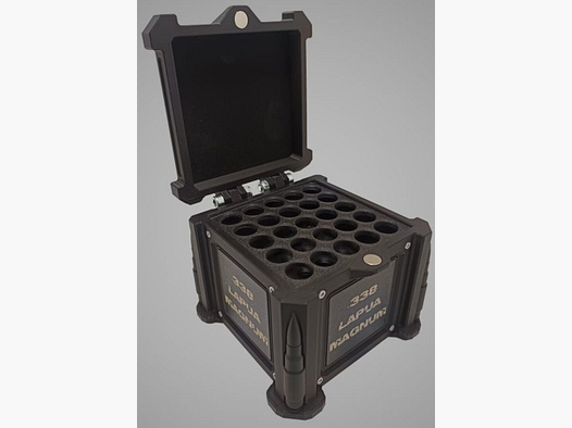 3D-Printed Precision Ammunition Box, Cartridge Box, AmmoBox .338 Lapua Magnum