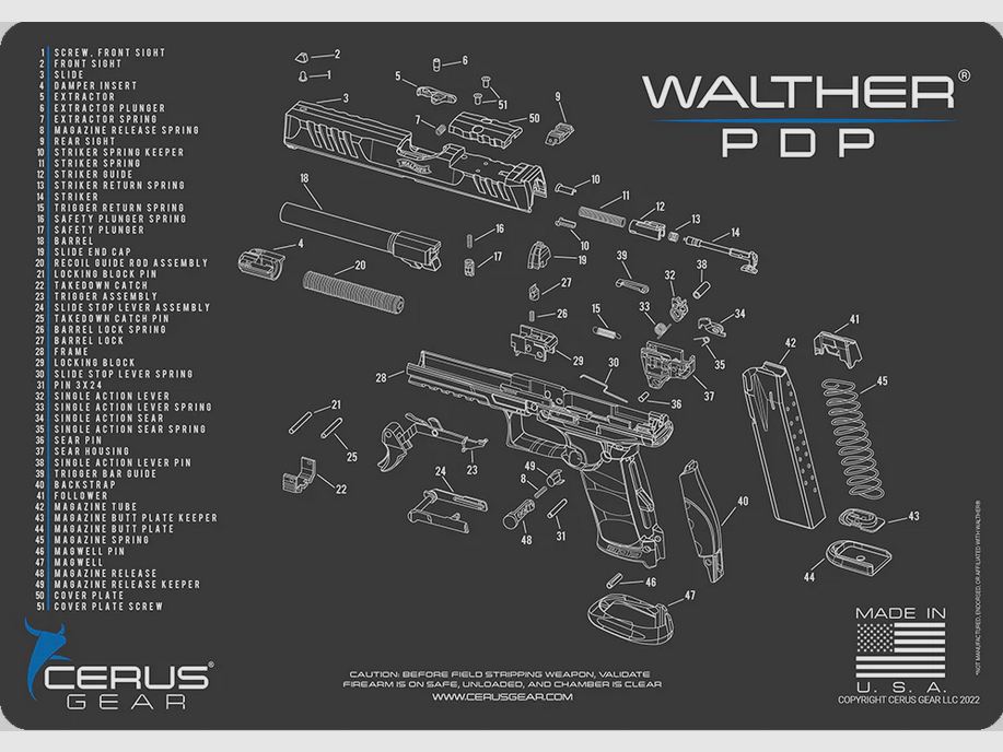 Cerus Gear – Renigungsmatte – Walther PDP