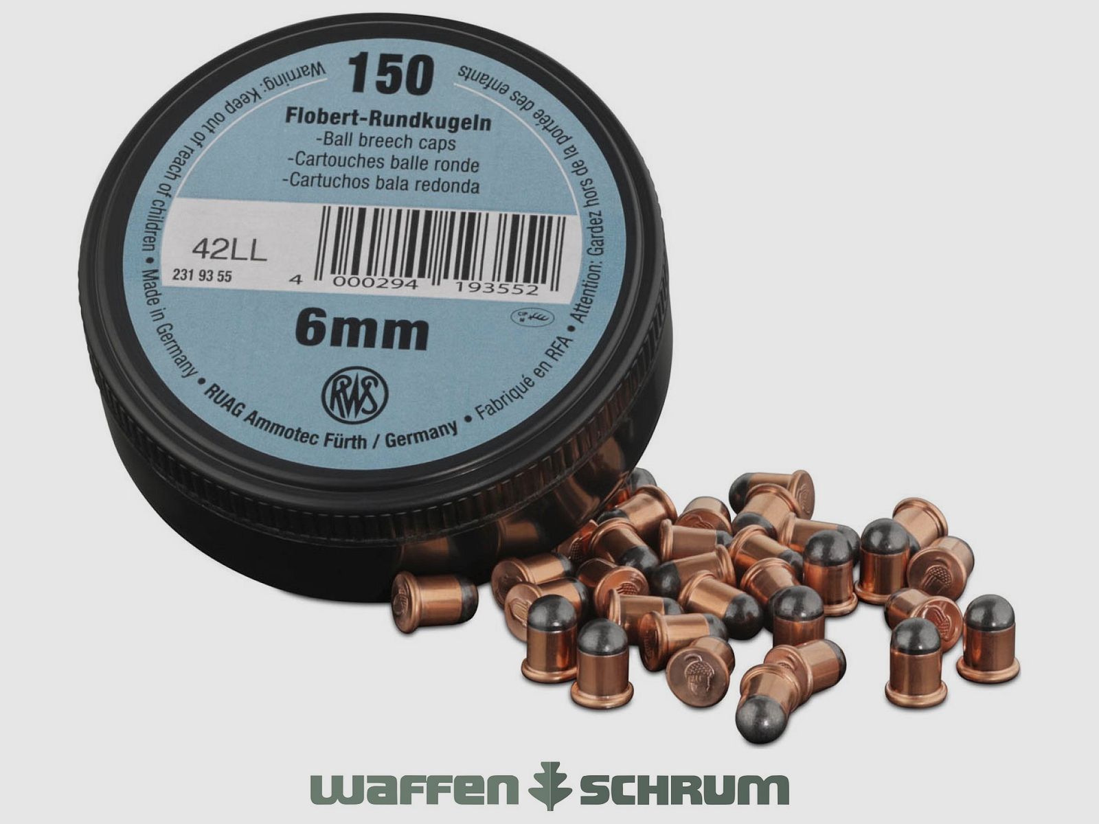 RWS Flobert Rundkugeln 6mm
