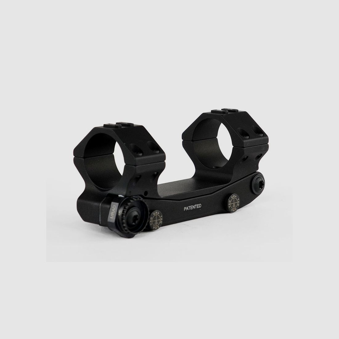 ERATAC block mount with adjustable front inclination, with knurled nut ø 30 mm + 20 mm height (0-20 mrad front inclination), 371 g
