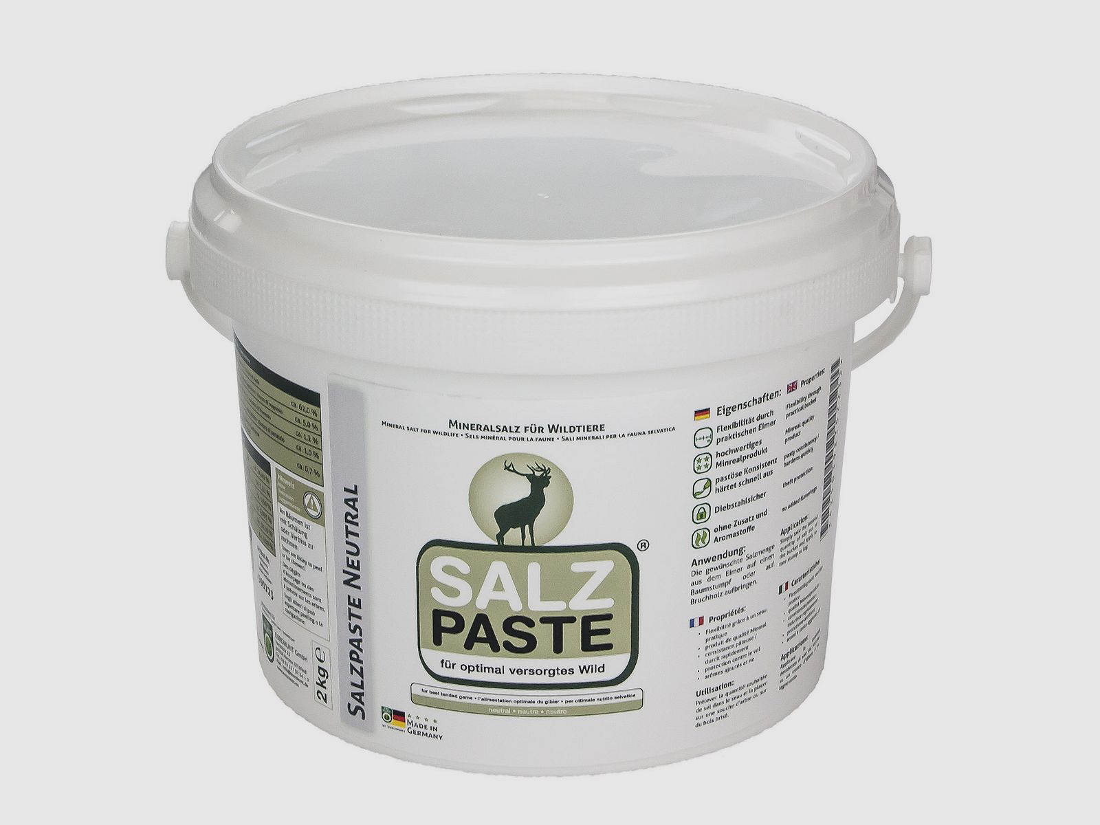 Eurohunt Salzpaste 2 kg Eimer - neutral -