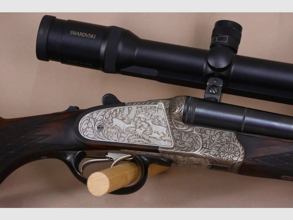 Krieghoff Trumpf Primus // Bockdrilling (mit mündungslangem EL!) // Swarovski mit Leuchtpunkt!! // sep. Kugelspannung!