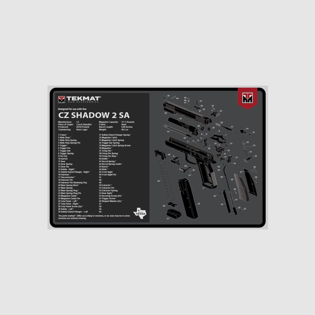 SHADOW2 TEKMAT REINIGUNGSMATTE FÜR WAFFEN 17’’, Bild 3 von 3