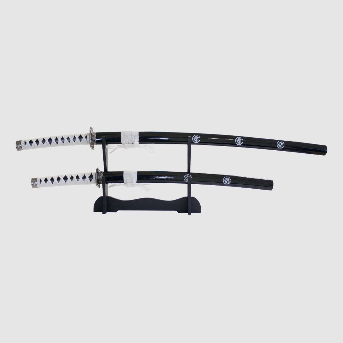 Samurai swords set Black White 3 pcs.