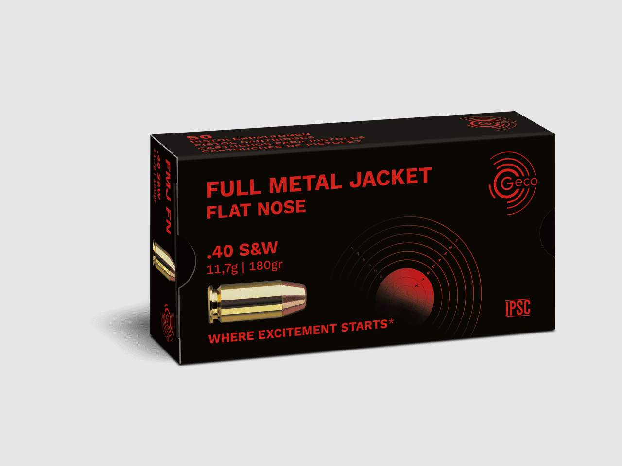 Geco .40 S&W Vollmantel 180 gr.