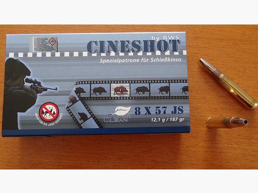 RWS- Patronen: 8x57 JS, RWS Cineshot