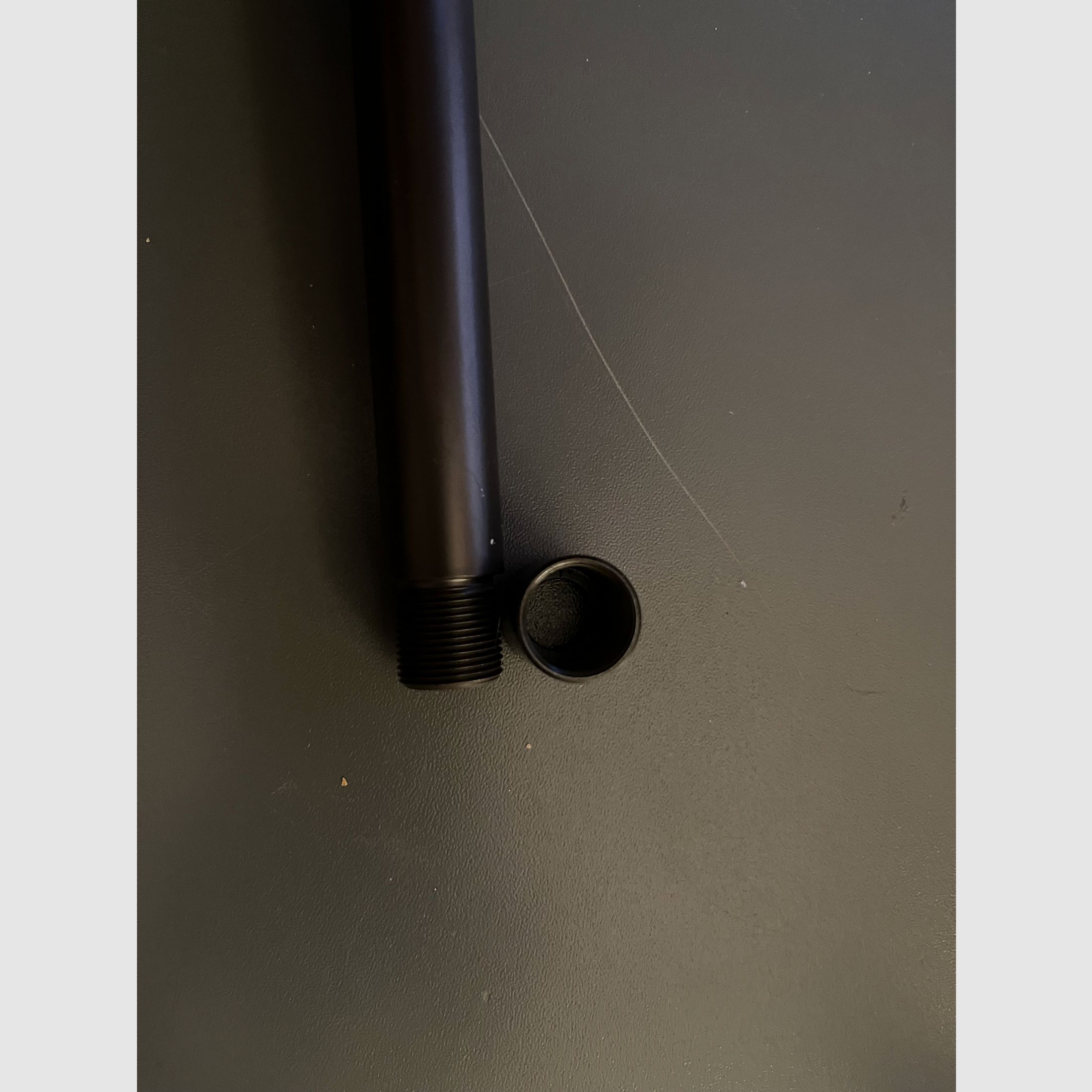 Mauser M12 wooden stock, caliber 30-06 with muzzle thread and hand cocking, very nice weapon.