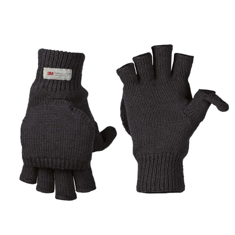 Winter gloves with removable fingers, black Mil-Tec 12545002