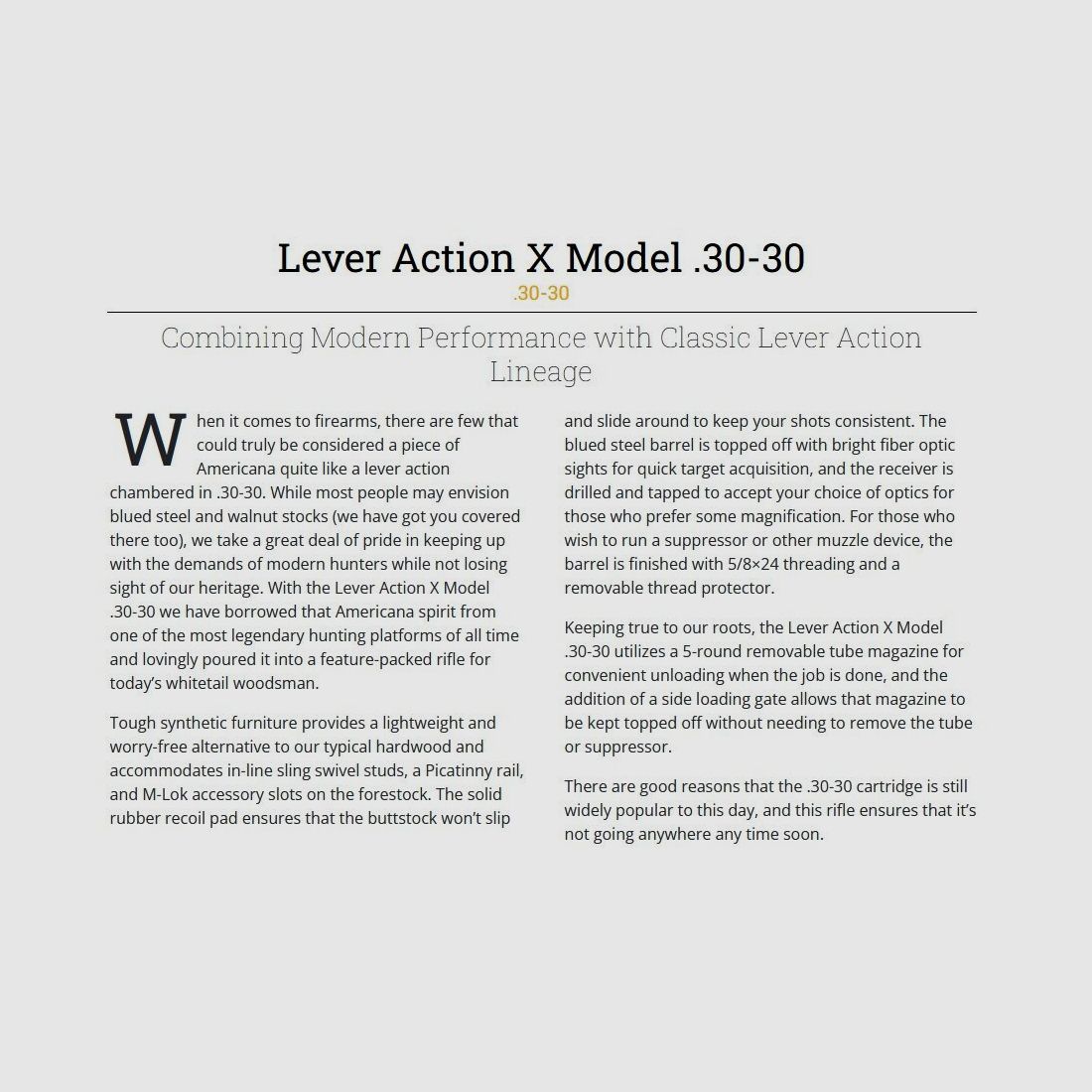 HENRY REPEATING ARMS X MODEL